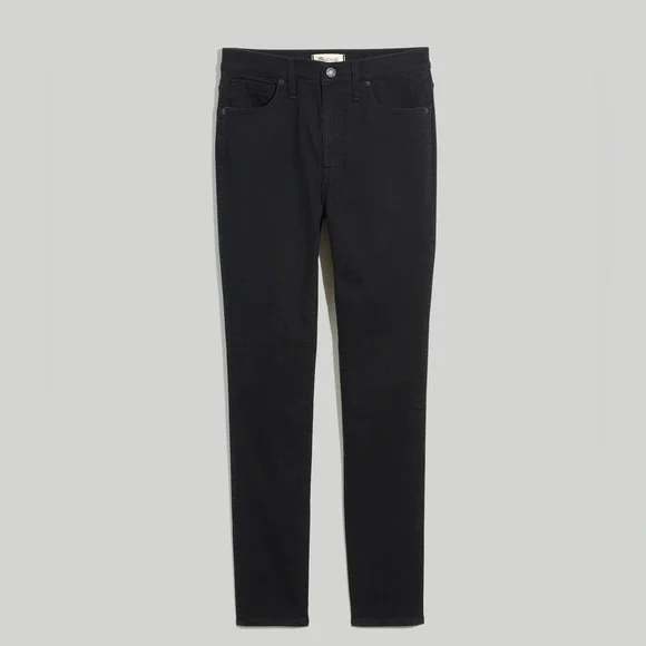 Madewell Jeans 30 10" High Rise Skinny in Black Zip Fly - Picture 7 of 15